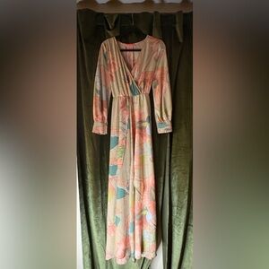 Floral Long Sleeve Dress layered bottom